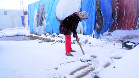 campo de refugiados sirios La tormenta “Zeina” cobra sus primeras victimas en Líbano